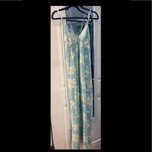 Mossimo Supply Co. Light blue and white strappy maxi dress